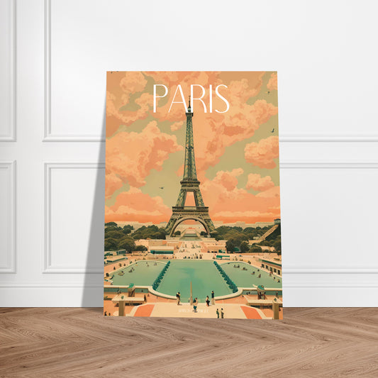 Affiche Paris Tour Eiffel Je t'aime colors