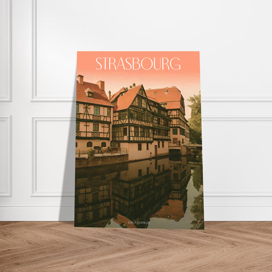 Affiche Strasbourg Je t'aime colors