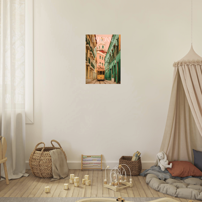 Affiche Lisbonne Je t'aime