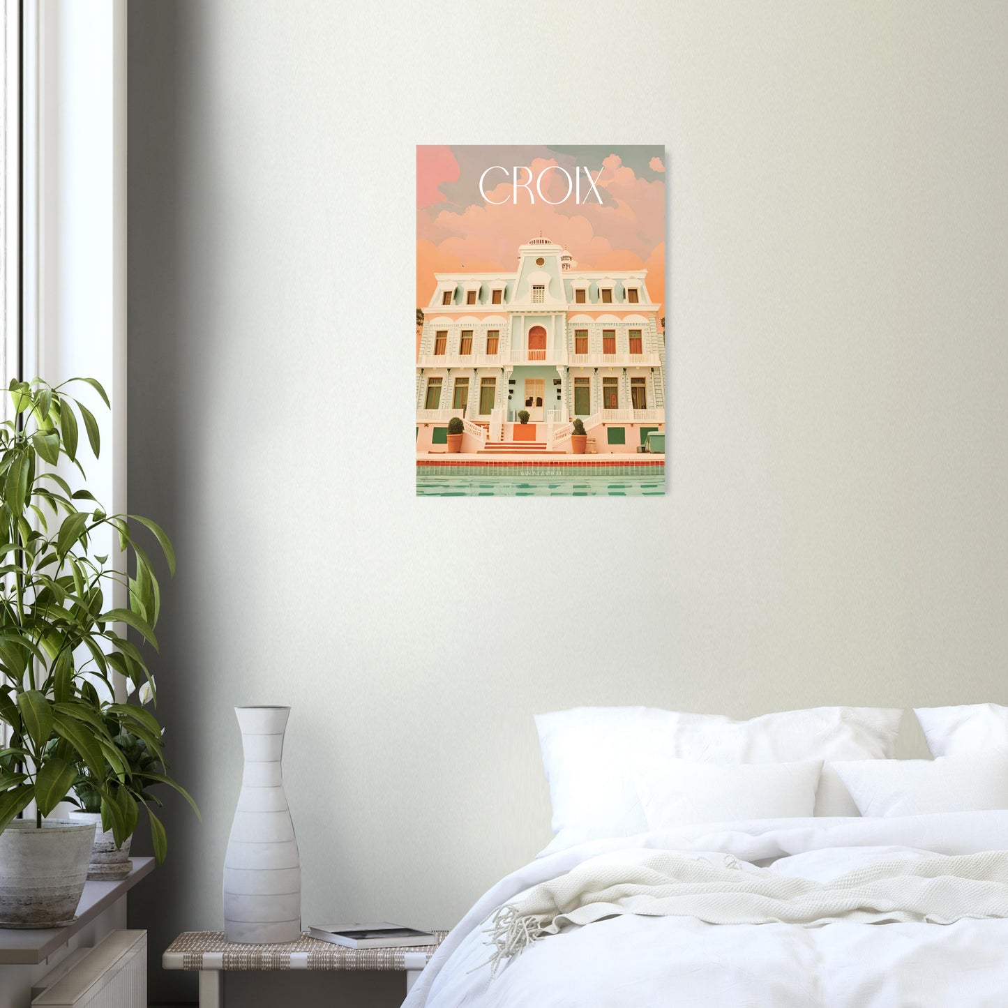 Affiche Croix Je t'aime colors
