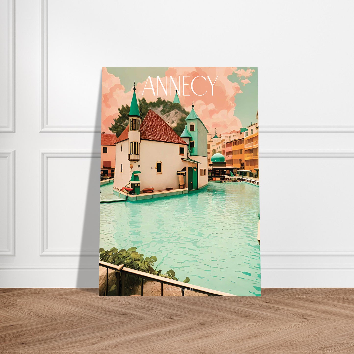 Affiche Annecy Je t'aime colors