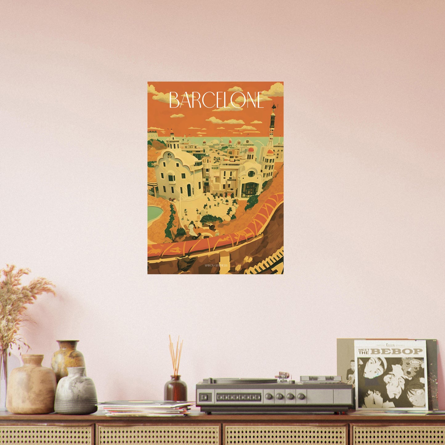 Affiche Barcelone Je t'aime