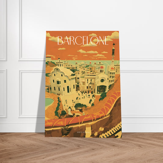 Affiche Barcelone Je t'aime