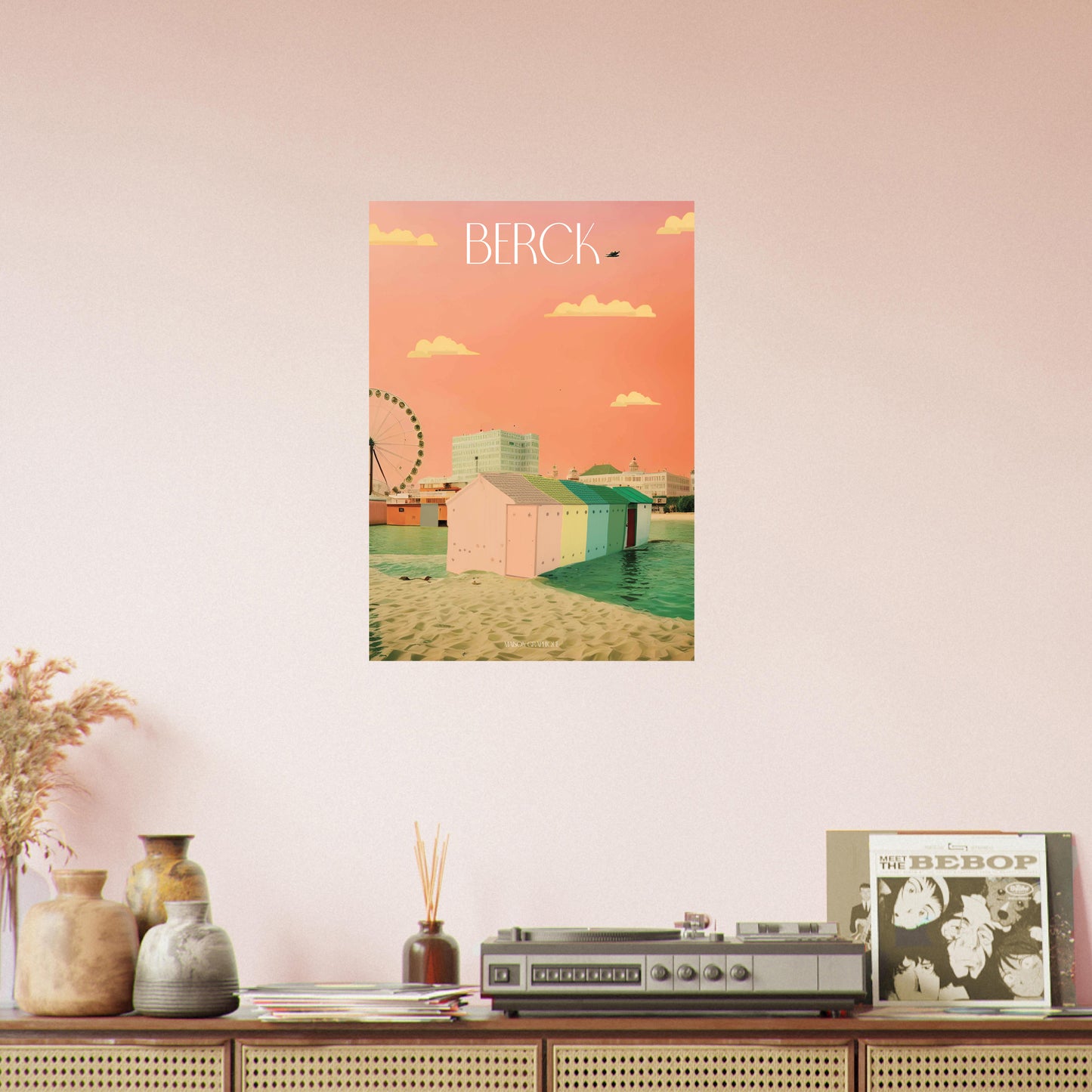 Affiche Berck Je t'aime colors