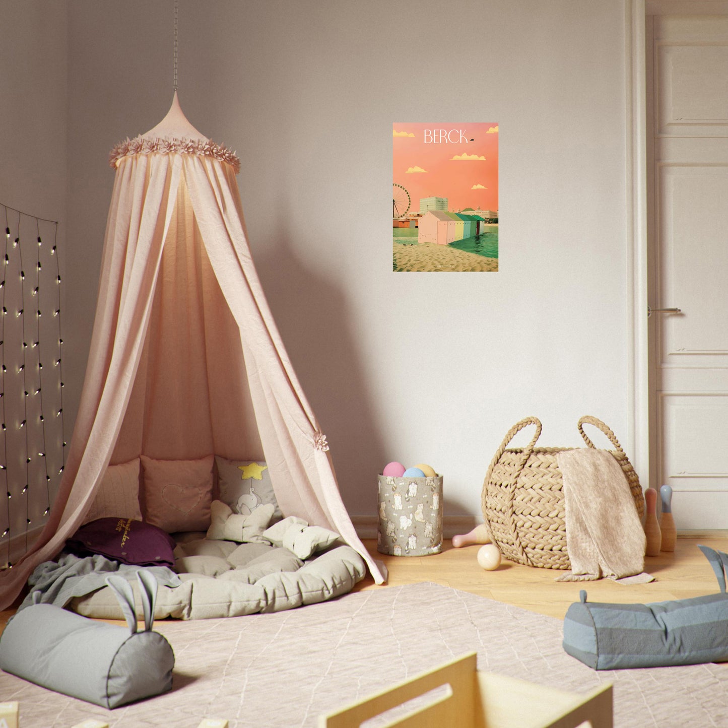 Affiche Berck Je t'aime colors