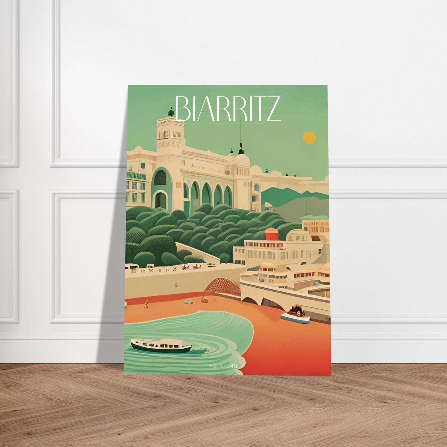 Affiche Biarritz Je t'aime colors