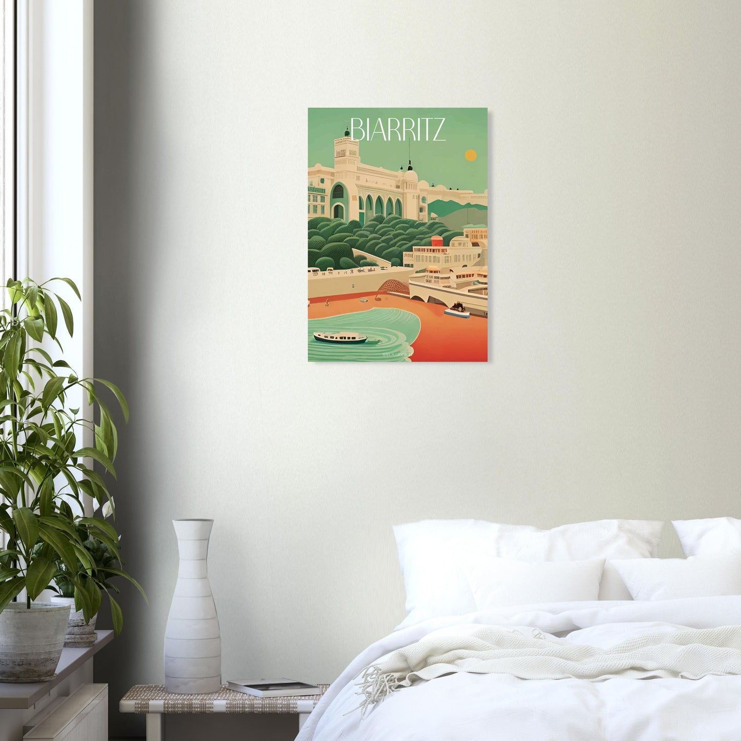 Affiche Biarritz Je t'aime colors