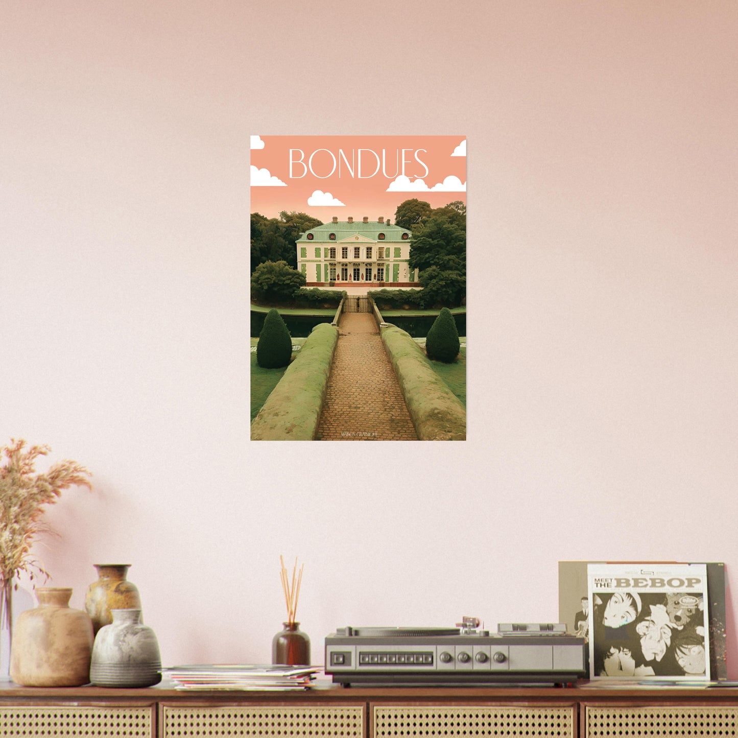 Affiche Bondues Je t'aime colors
