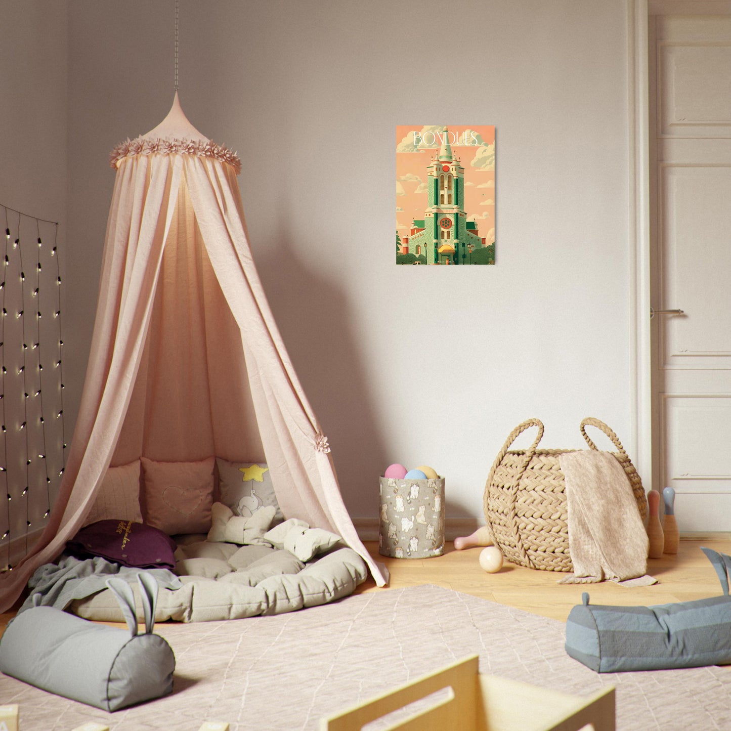 Affiche Bondues Je t'aime colors