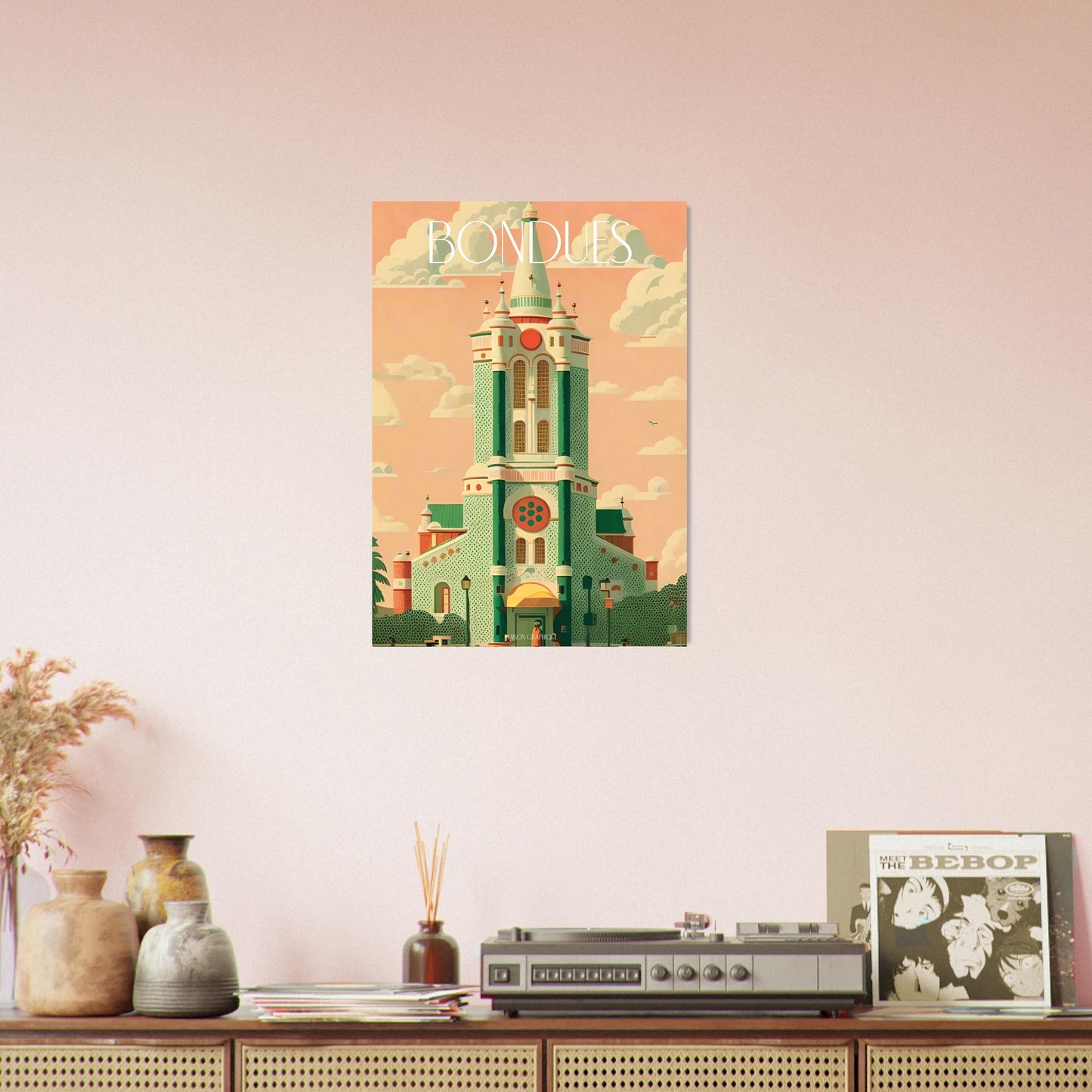 Affiche Bondues Je t'aime colors