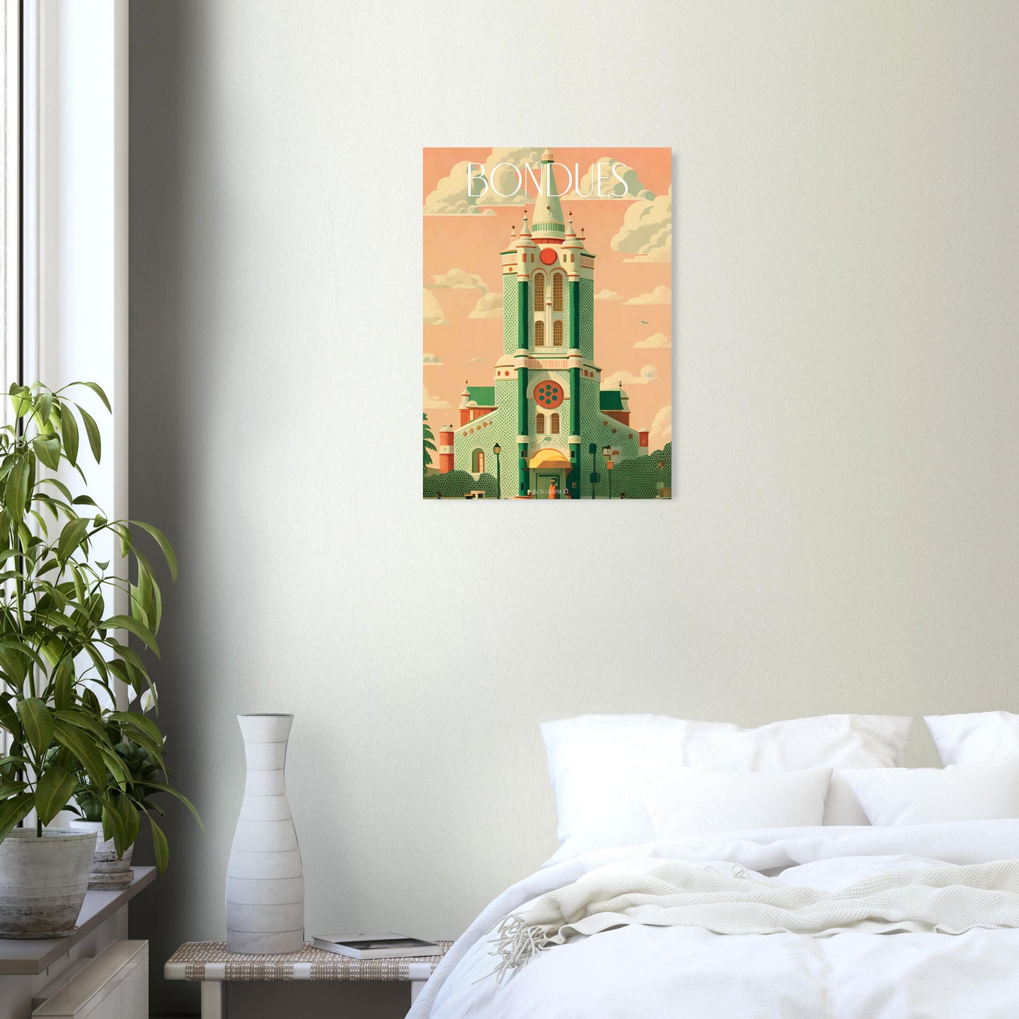 Affiche Bondues Je t'aime colors