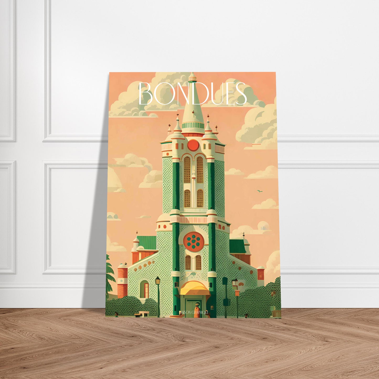 Affiche Bondues Je t'aime colors