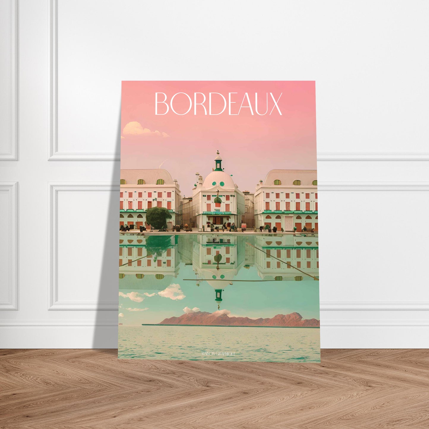 Affiche Bordeaux Je t'aime colors