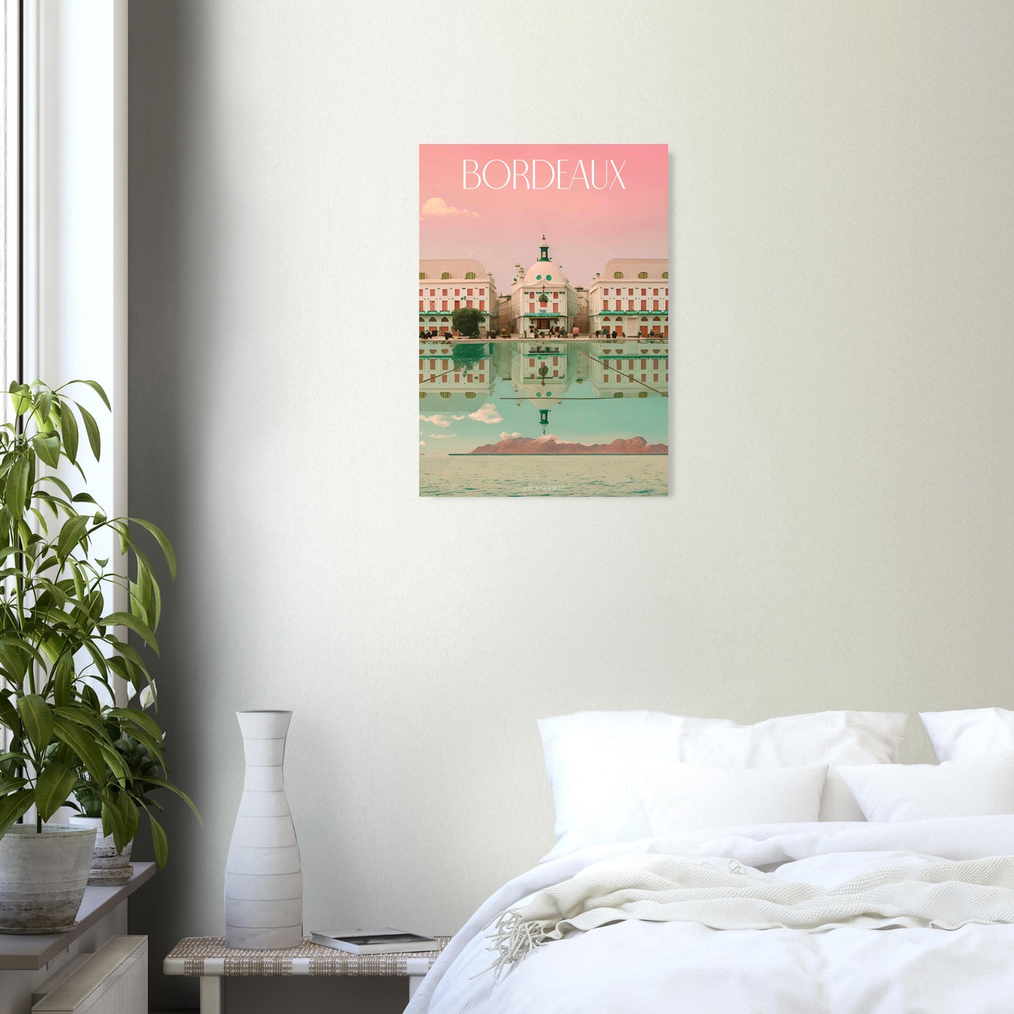 Affiche Bordeaux Je t'aime colors