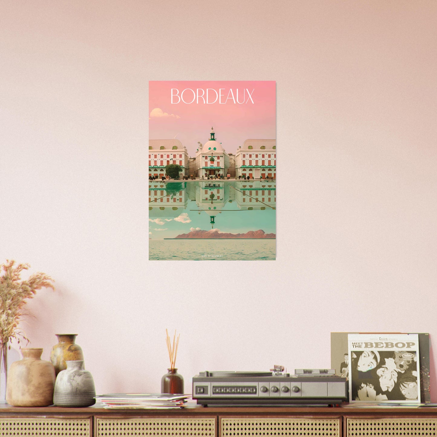 Affiche Bordeaux Je t'aime colors