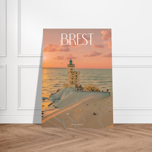 Affiche Brest Je t'aime colors