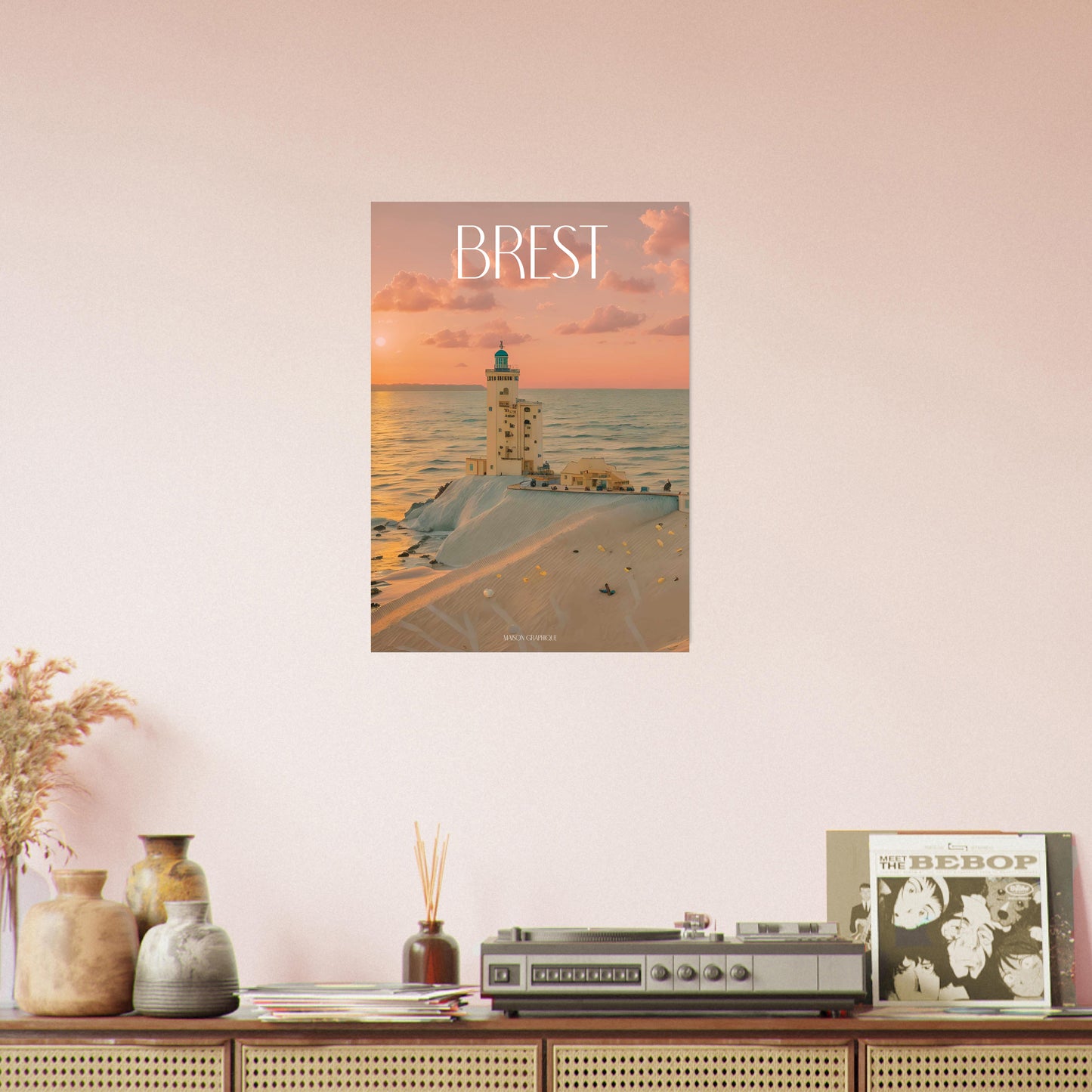 Affiche Brest Je t'aime colors