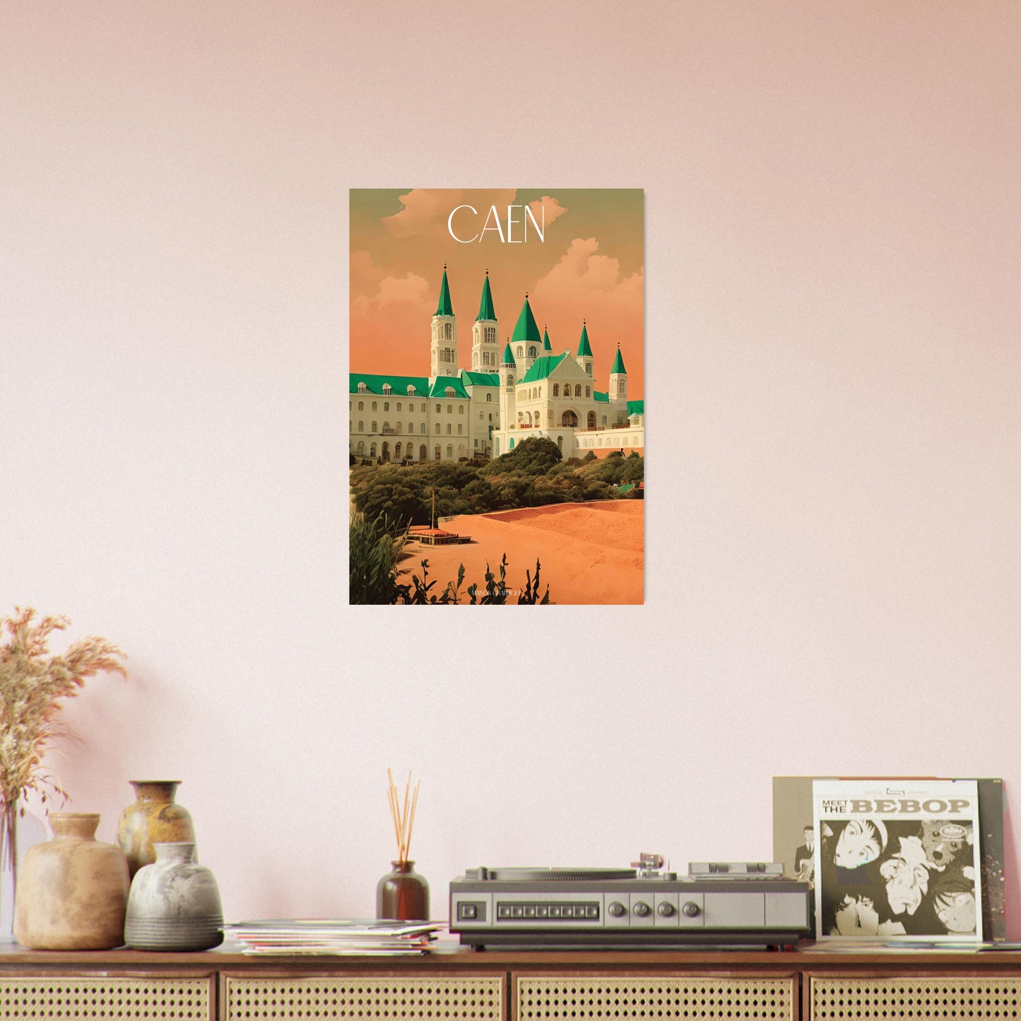 Affiche Caen Je t'aime colors