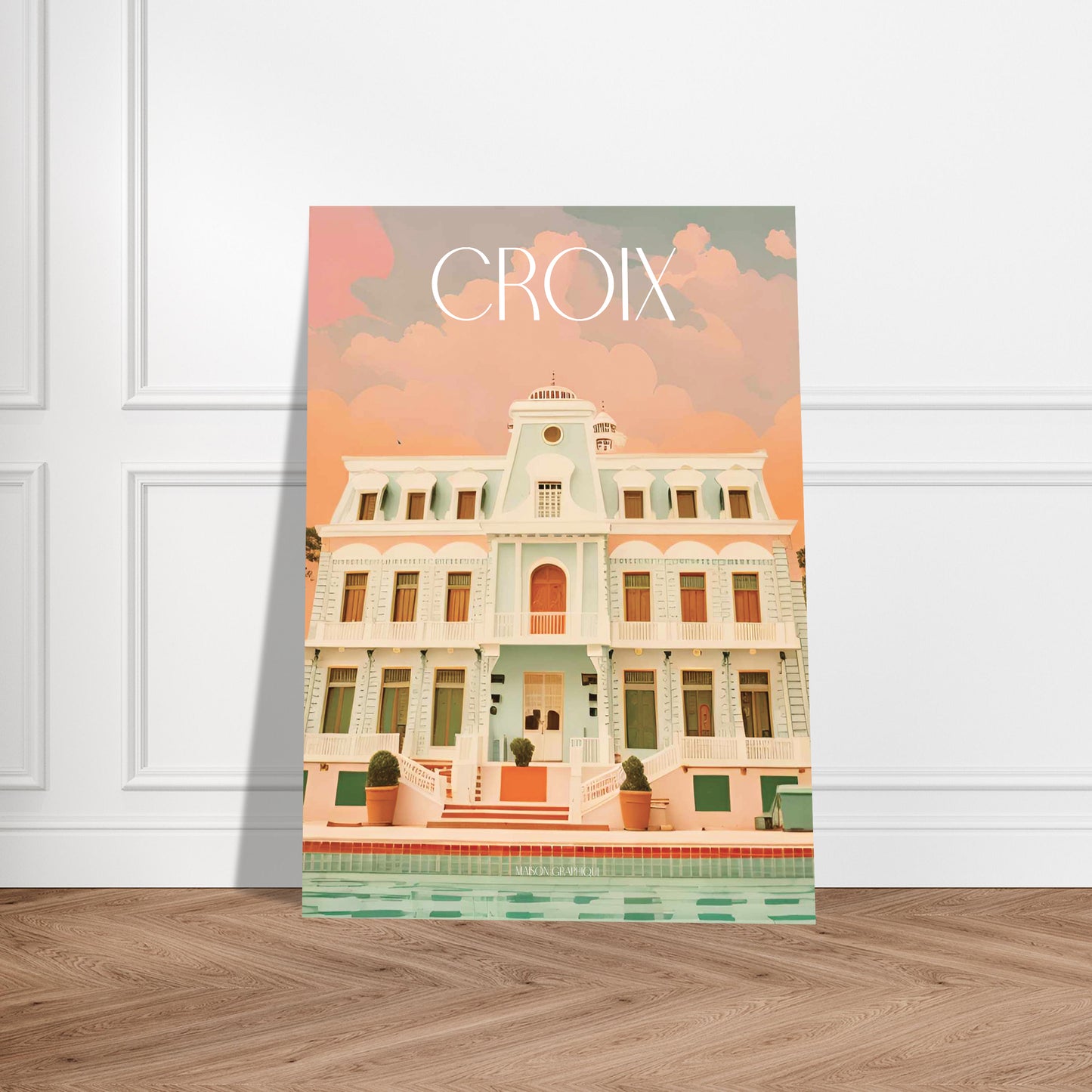 Affiche Croix Je t'aime colors