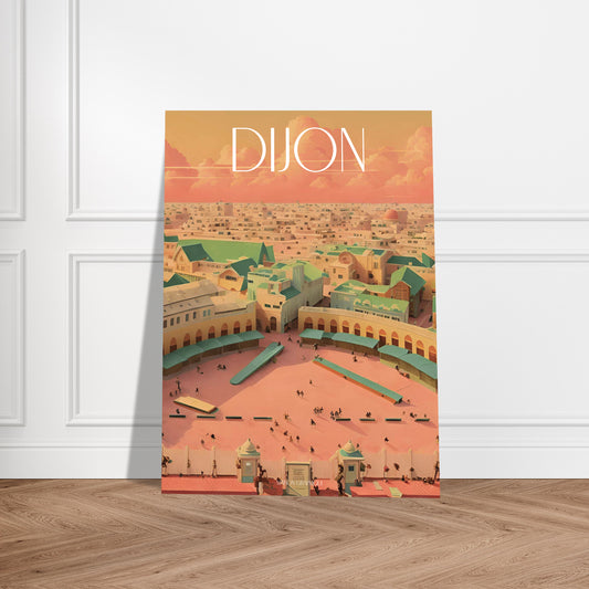 Affiche Dijon Je t'aime colors