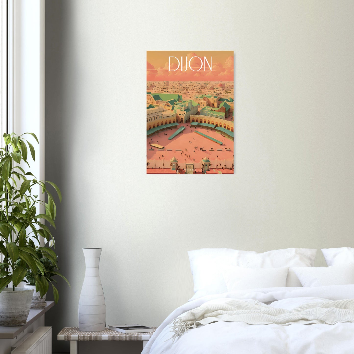 Affiche Dijon Je t'aime colors