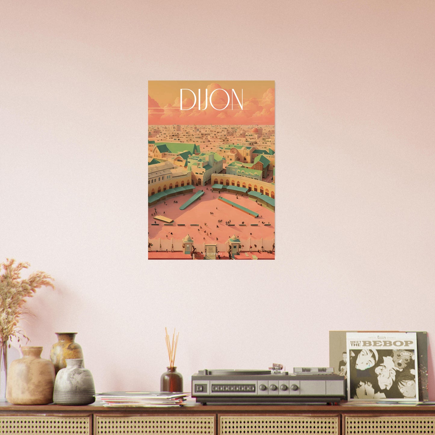Affiche Dijon Je t'aime colors