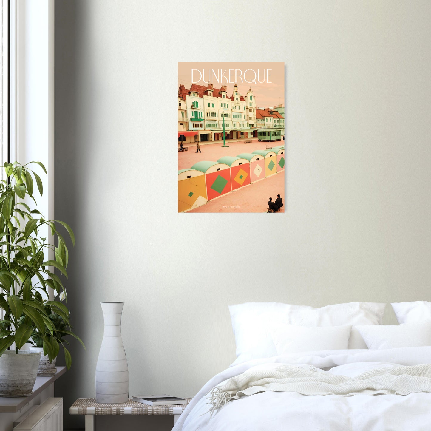 Affiche Dunkerque Je t'aime colors