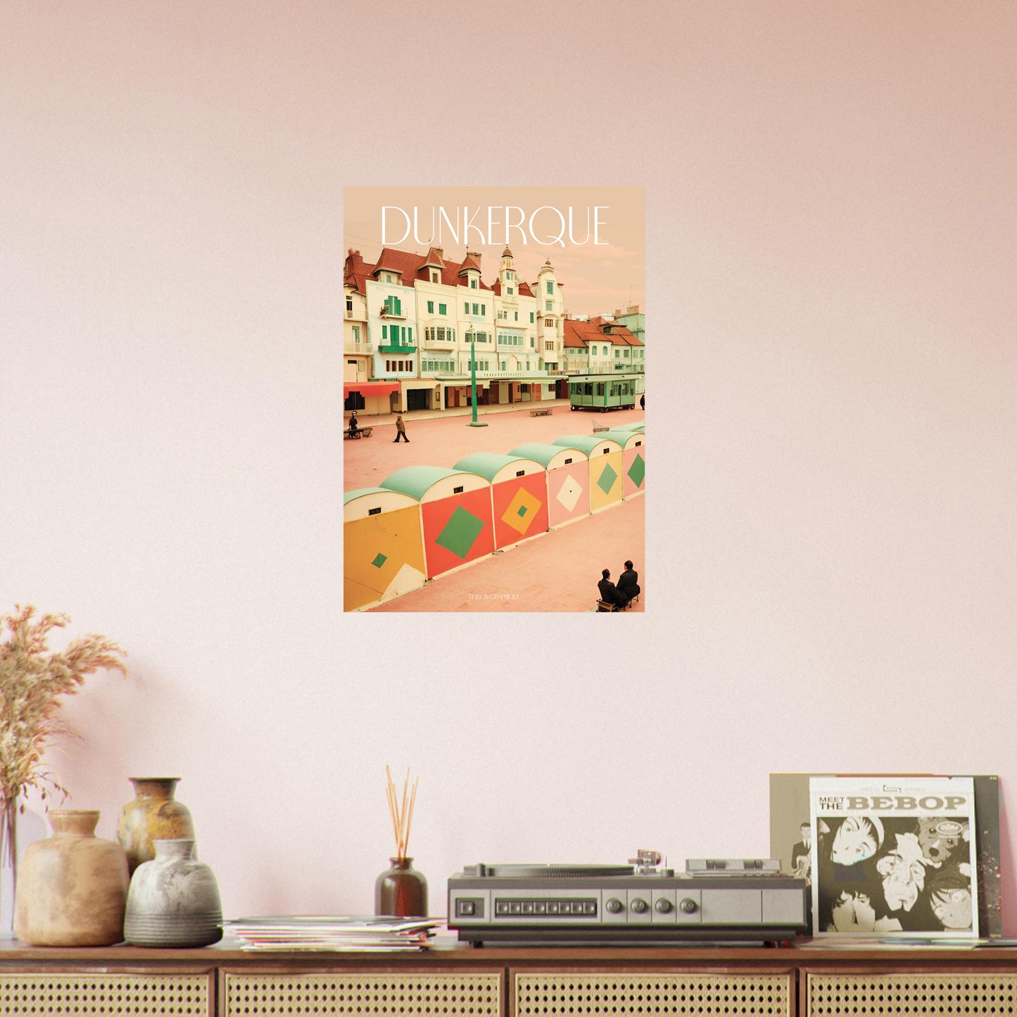 Affiche Dunkerque Je t'aime colors