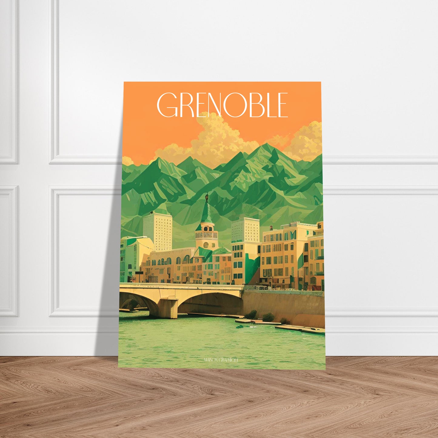 Affiche Grenoble Je t'aime colors