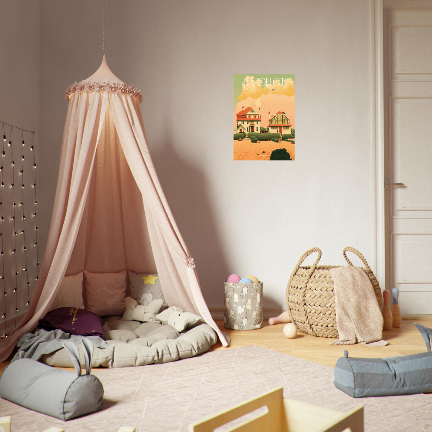 Affiche Hardelot Je t'aime colors