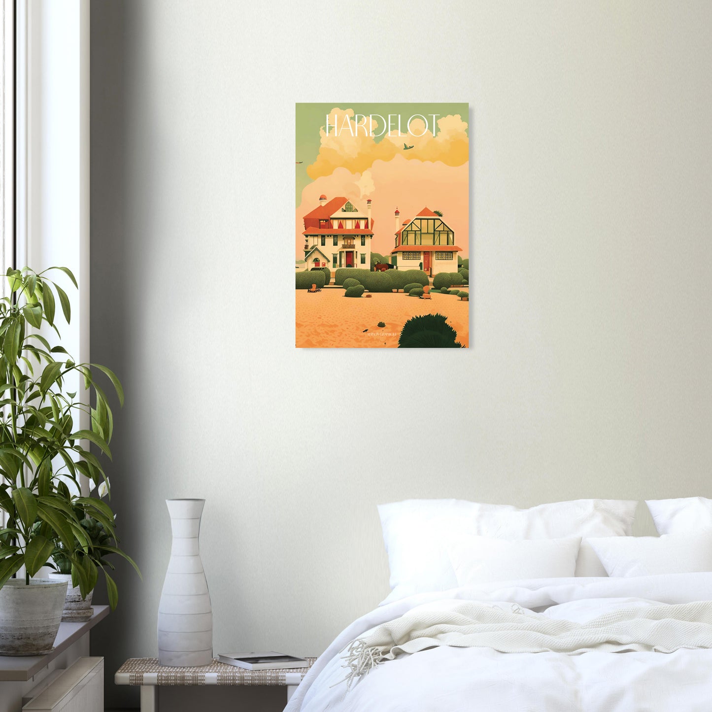 Affiche Hardelot Je t'aime colors