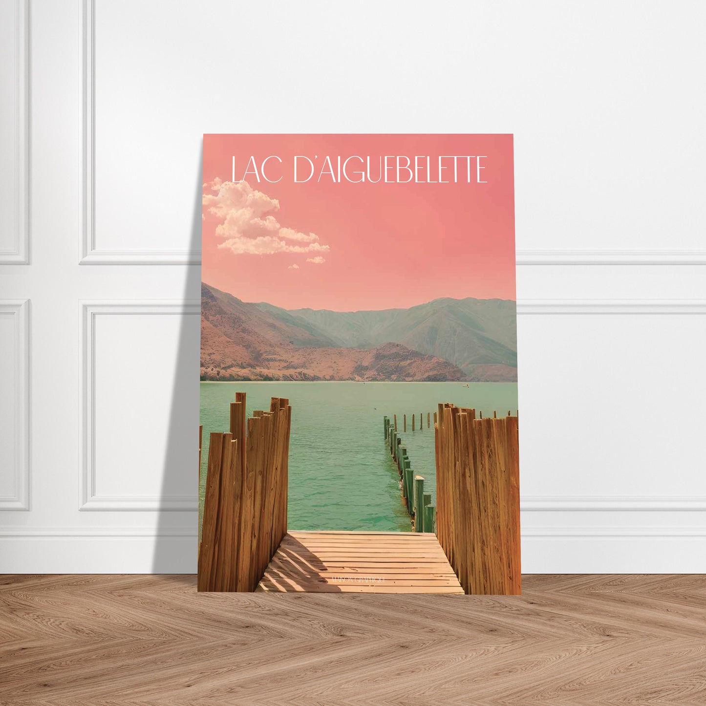 Affiche personnalisée Ville, Maison, Paysage, Je t'aime