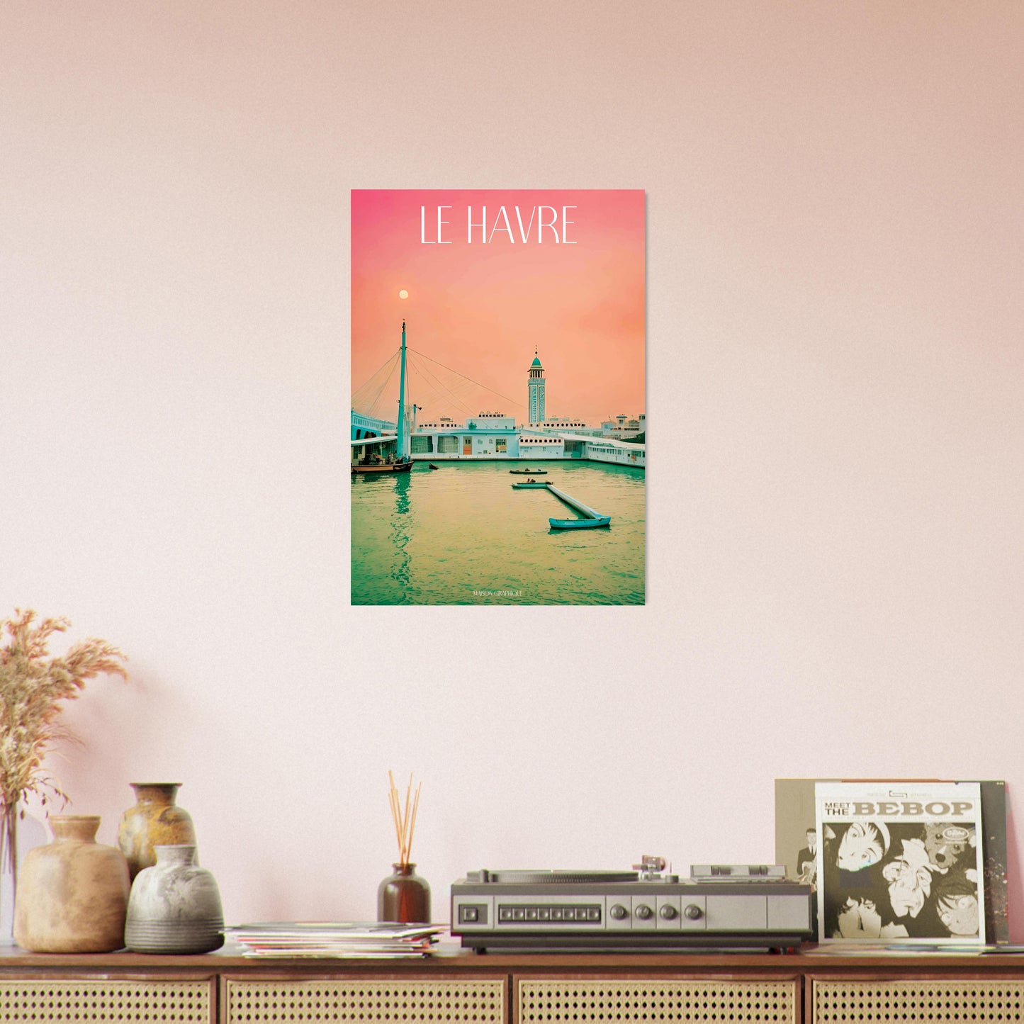 Affiche Le Havre Je t'aime colors