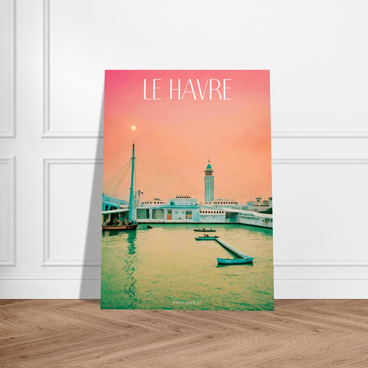 Affiche Le Havre Je t'aime colors