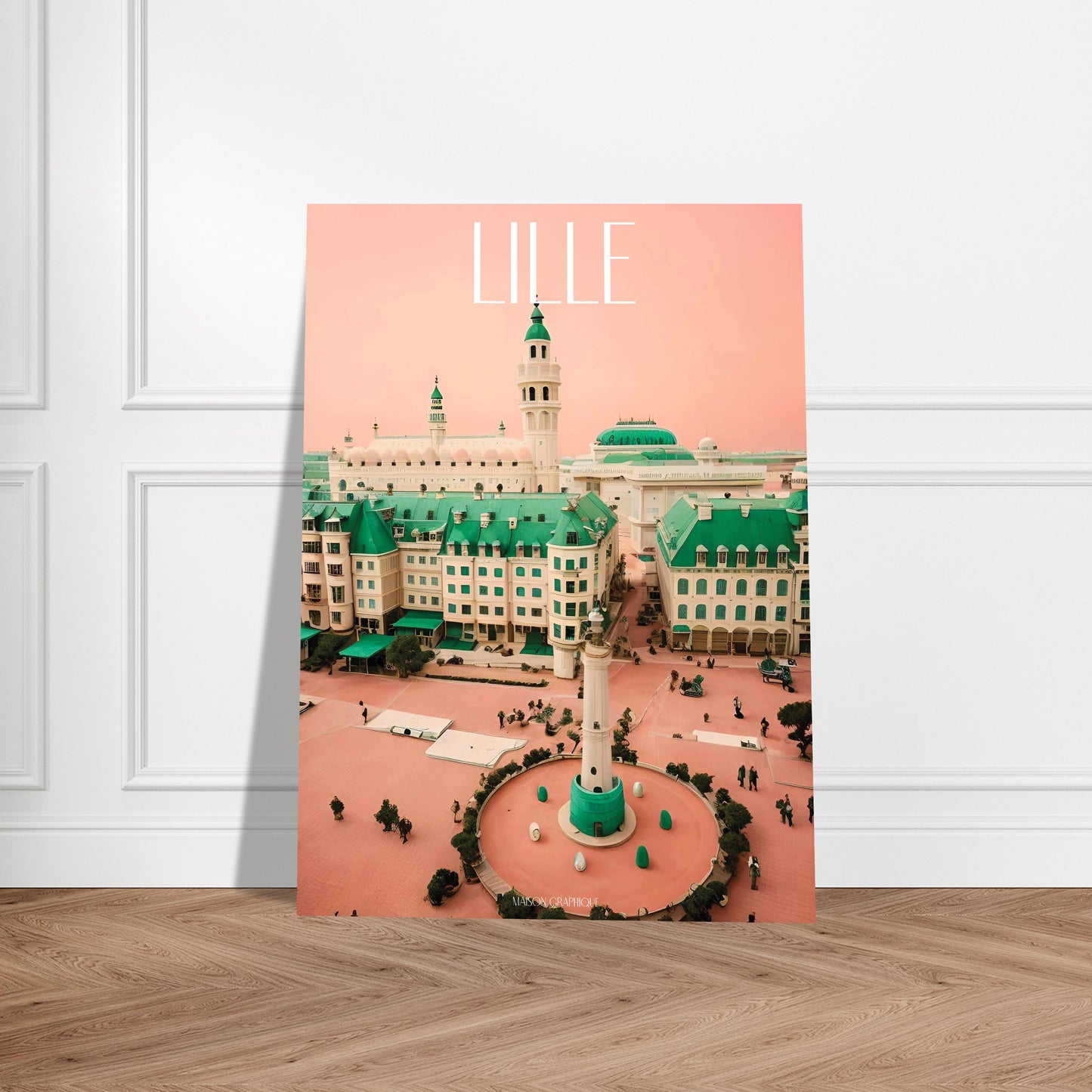 Affiche Lille Je t'aime colors