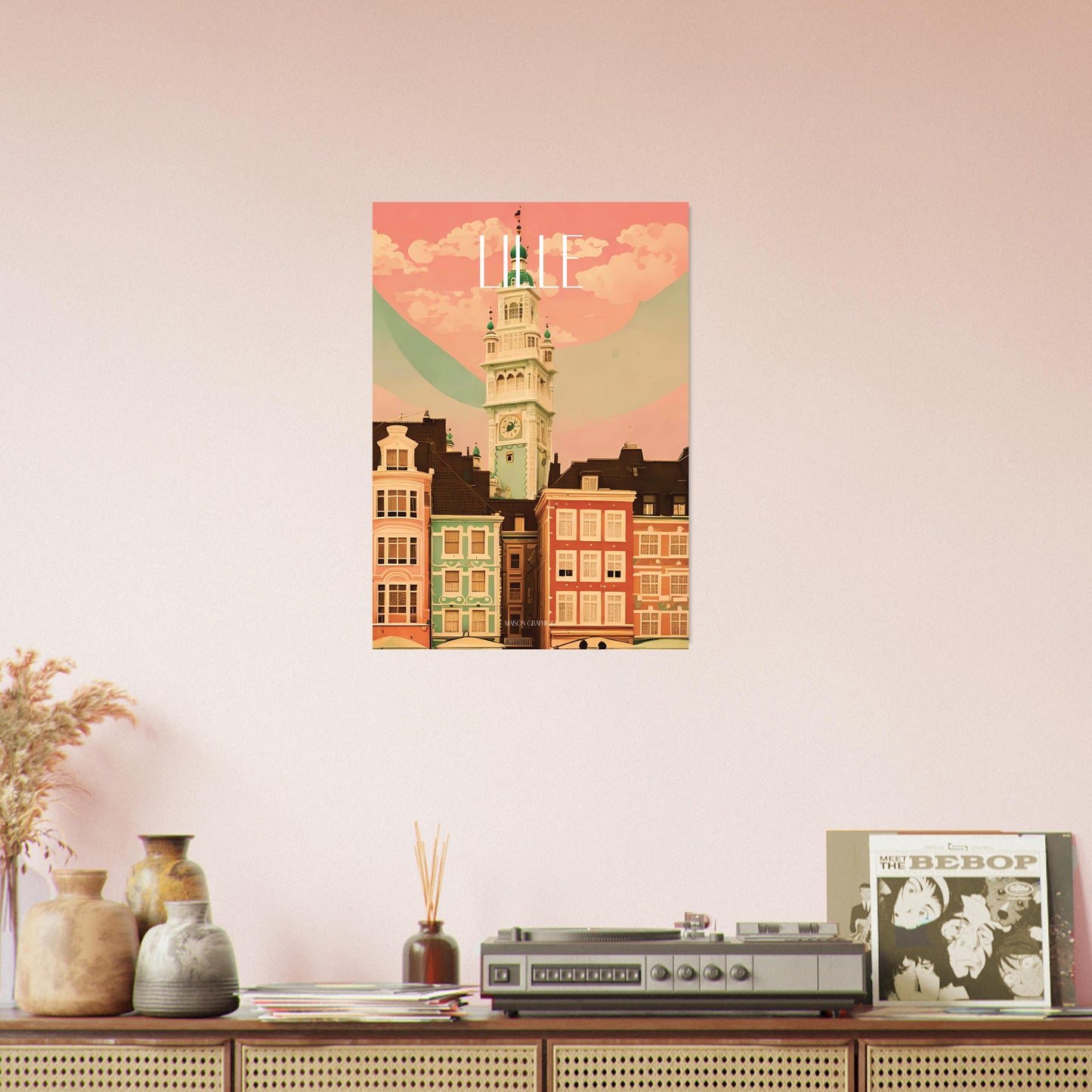 Affiche Lille Je t'aime colors