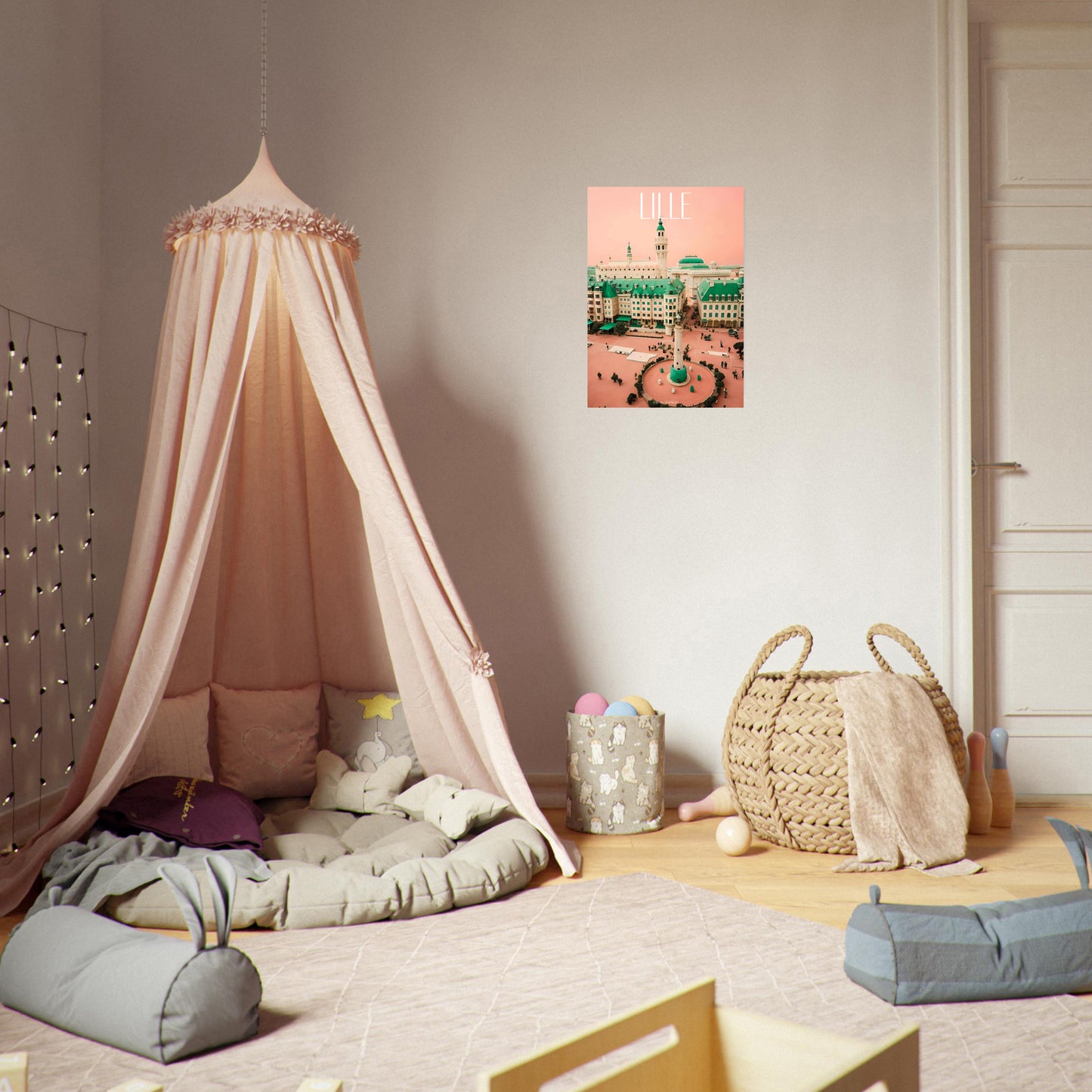 Affiche Lille Je t'aime colors