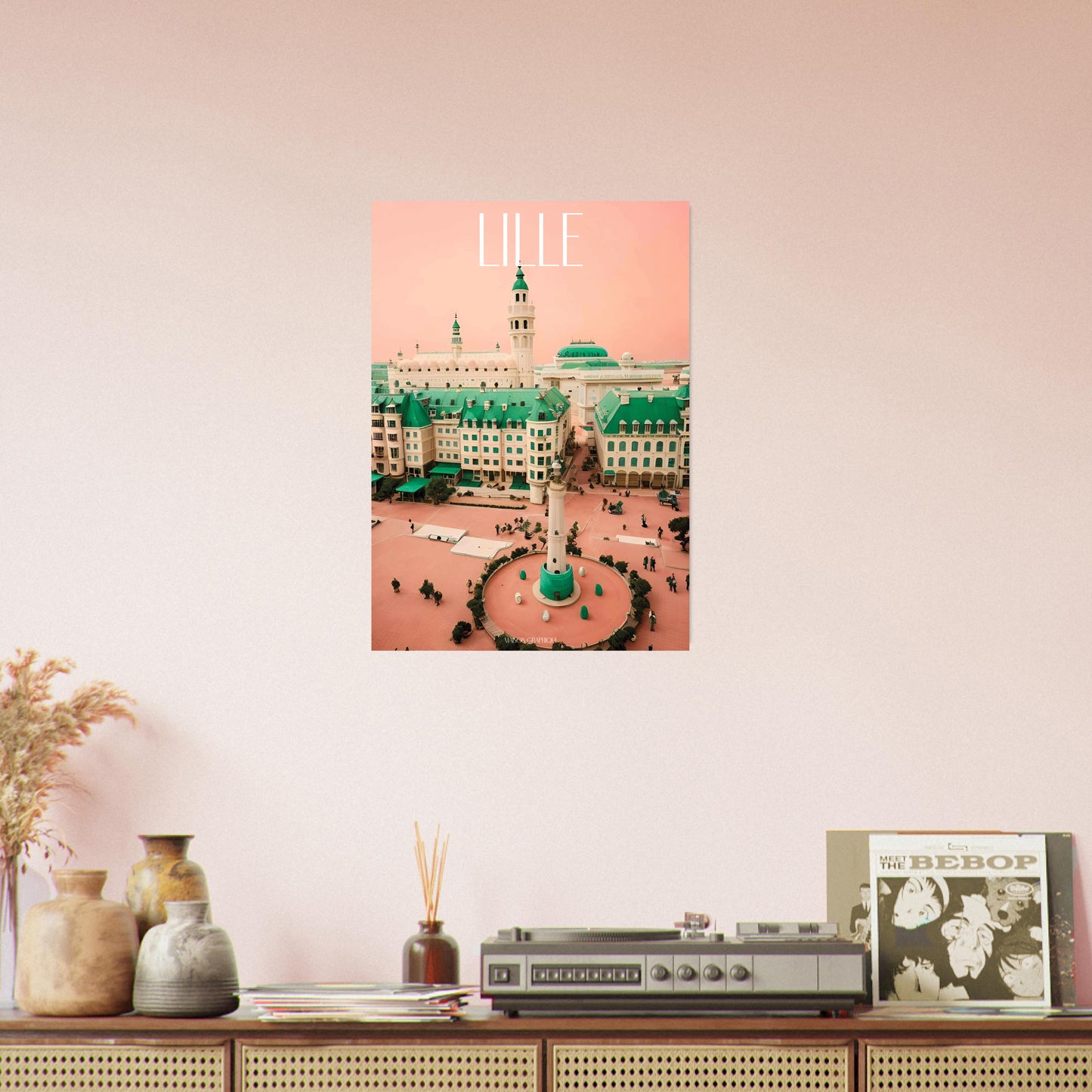 Affiche Lille Je t'aime colors