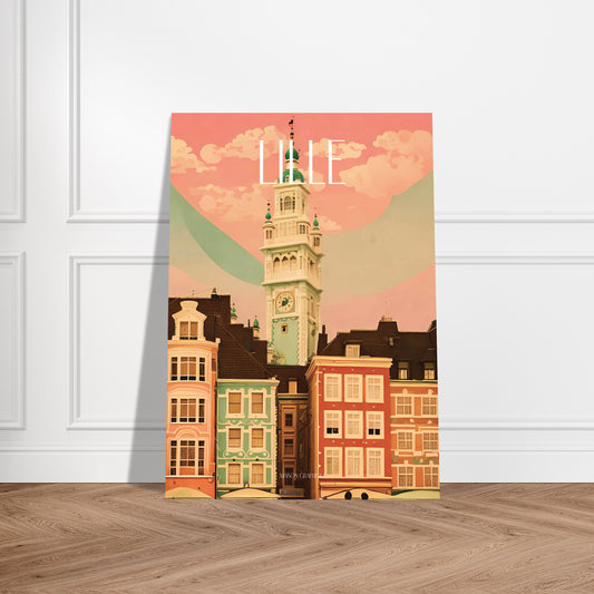 Affiche Lille Je t'aime colors