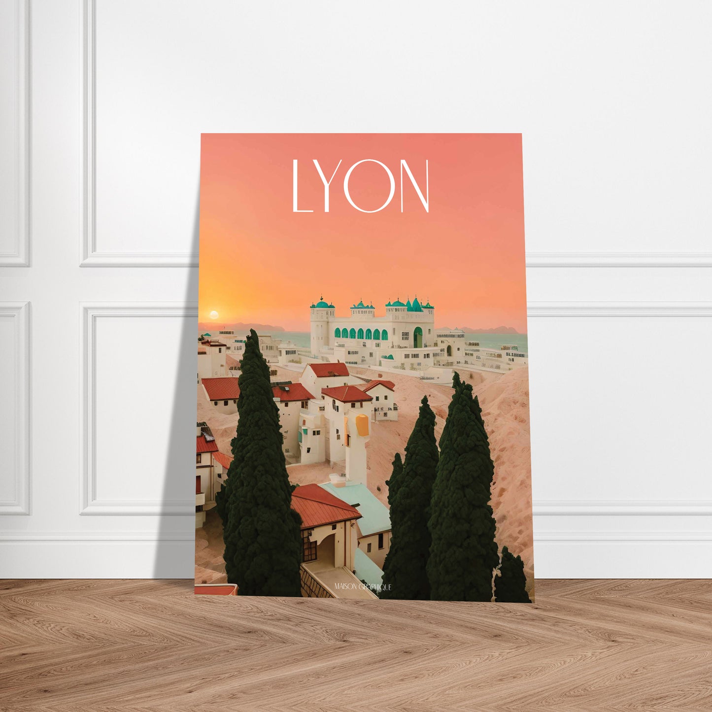 Affiche Lyon Je t'aime colors