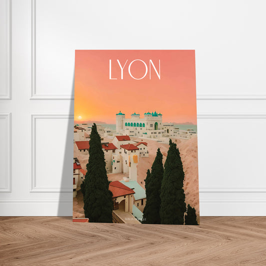 Affiche Lyon Je t'aime colors