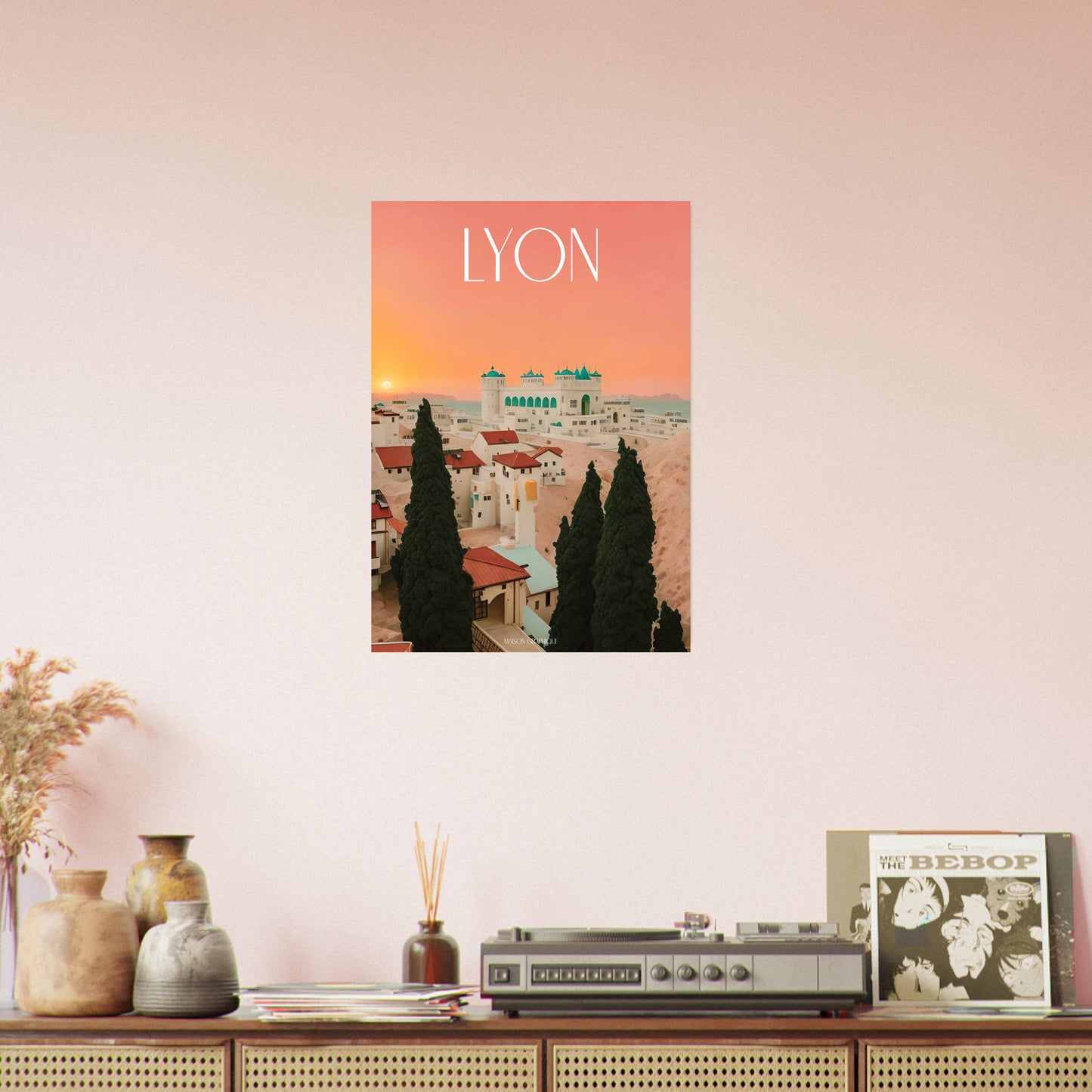 Affiche Lyon Je t'aime colors