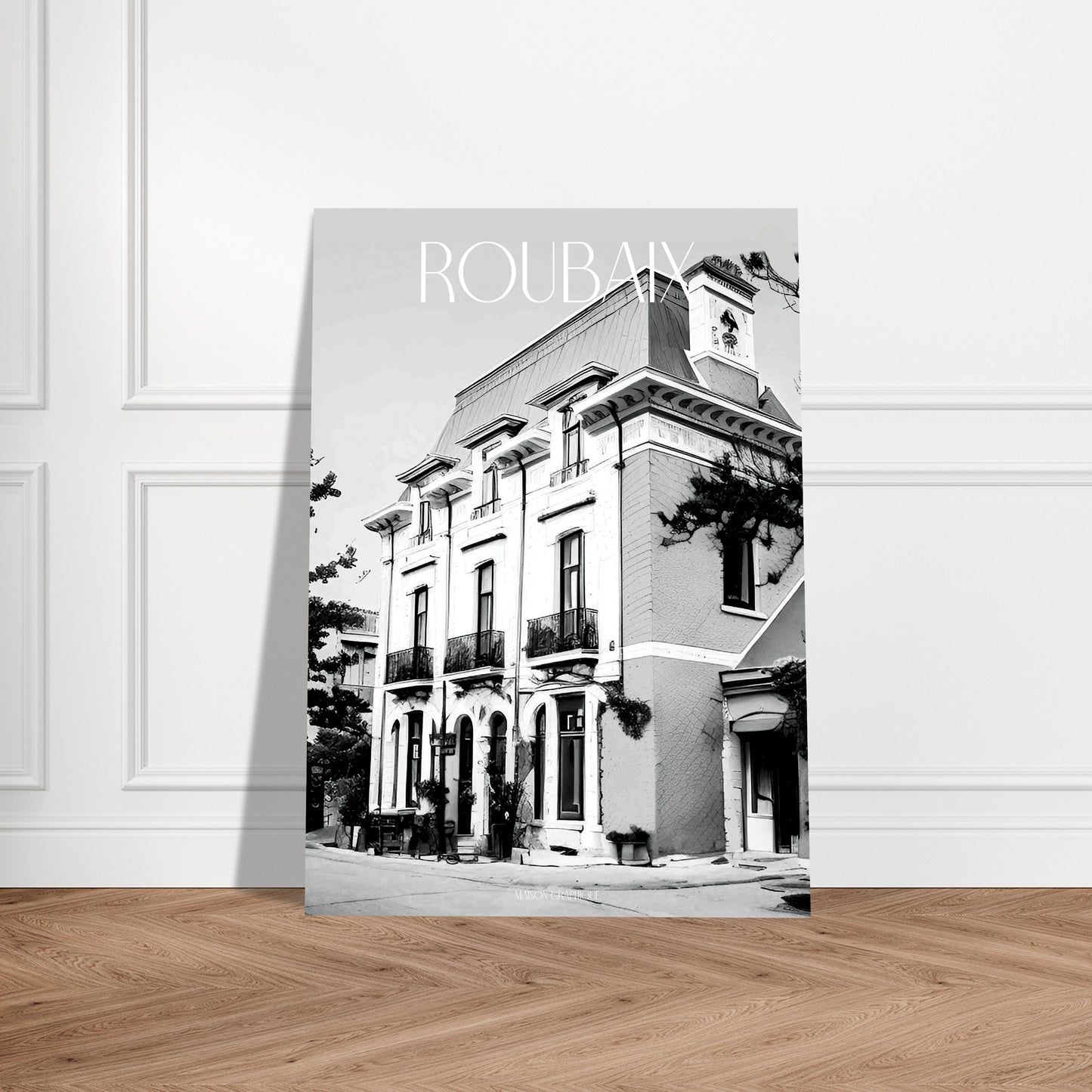Affiche personnalisée Ville, Maison, Paysage, Je t'aime
