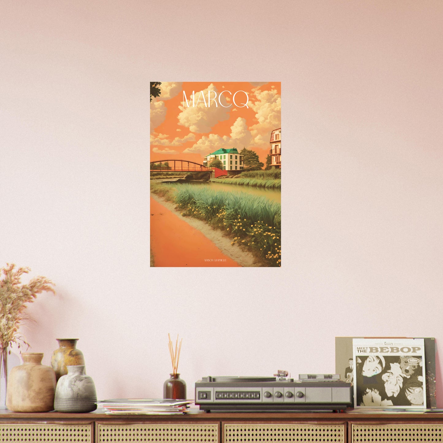 Affiche Marcq Je t'aime colors