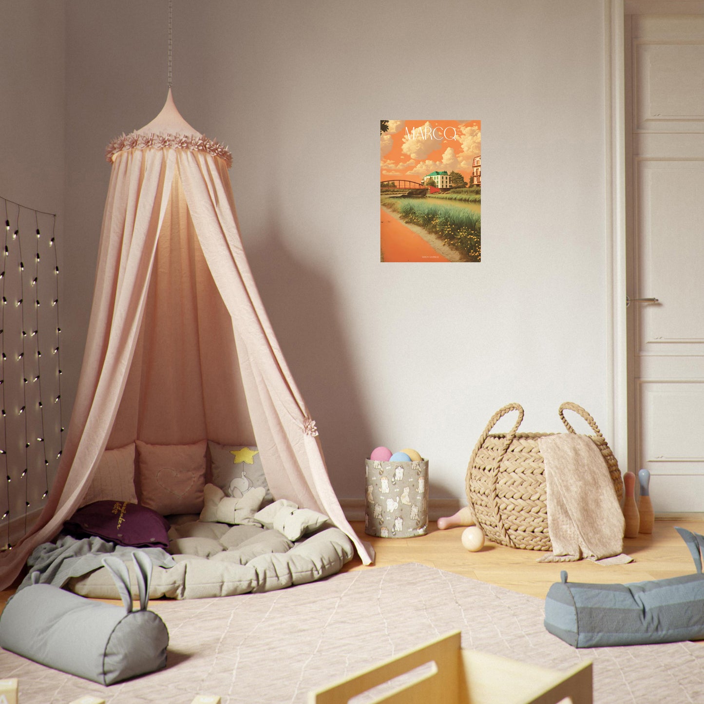 Affiche Marcq Je t'aime colors