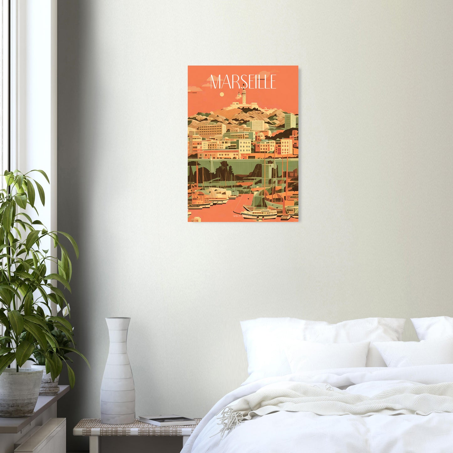 Affiche Marseille Je t'aime colors