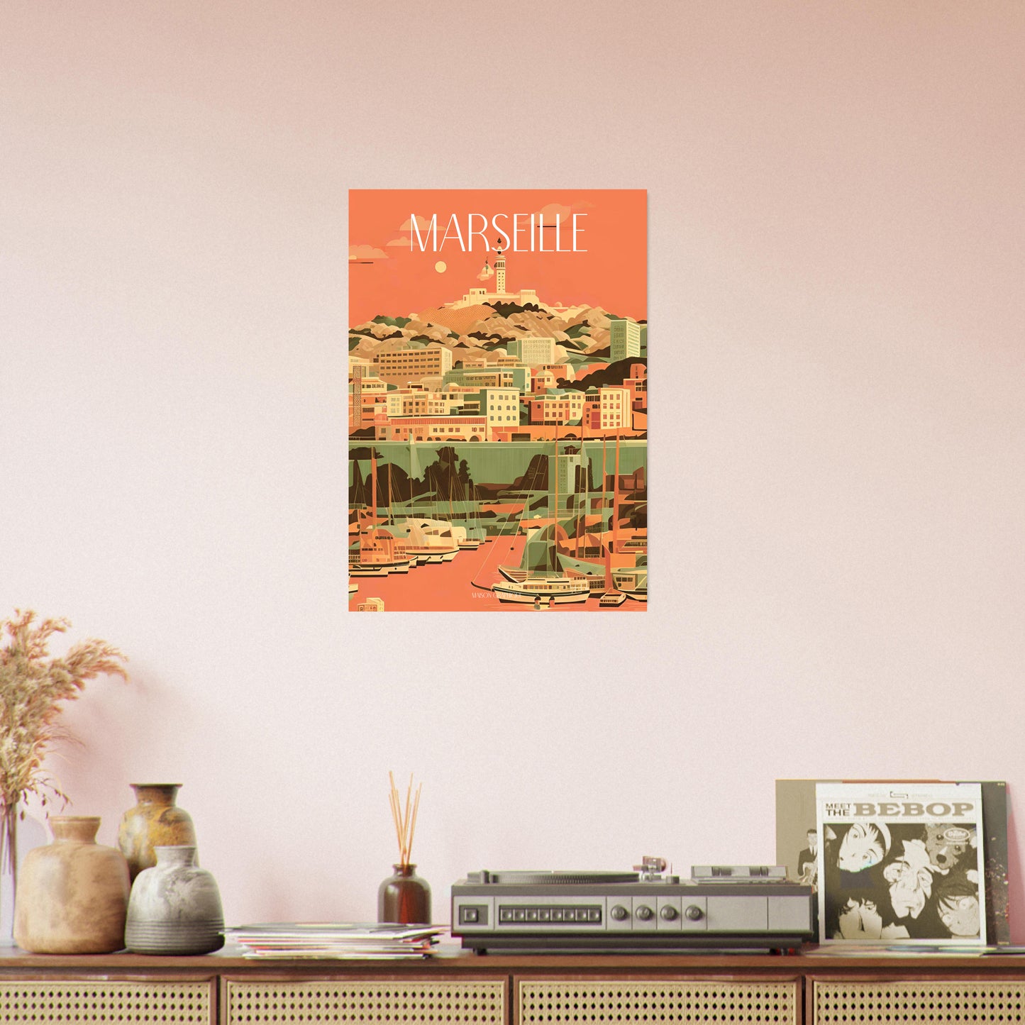 Affiche Marseille Je t'aime colors