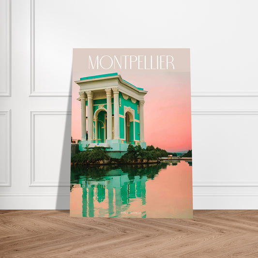 Affiche Montpellier Je t'aime colors