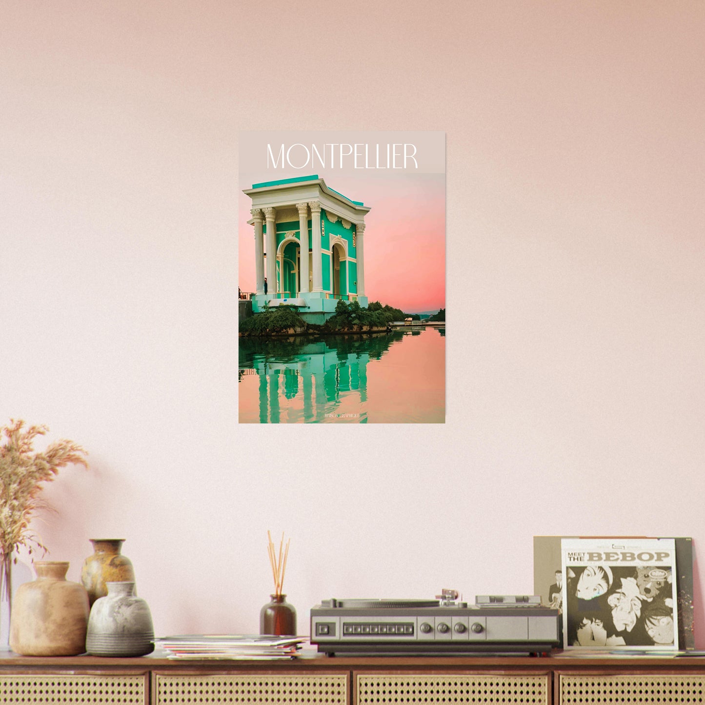 Affiche Montpellier Je t'aime colors