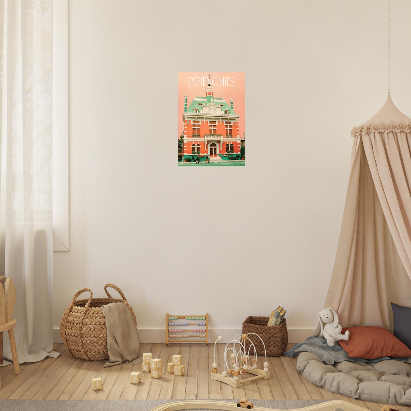 Affiche Pérenchies Je t'aime colors